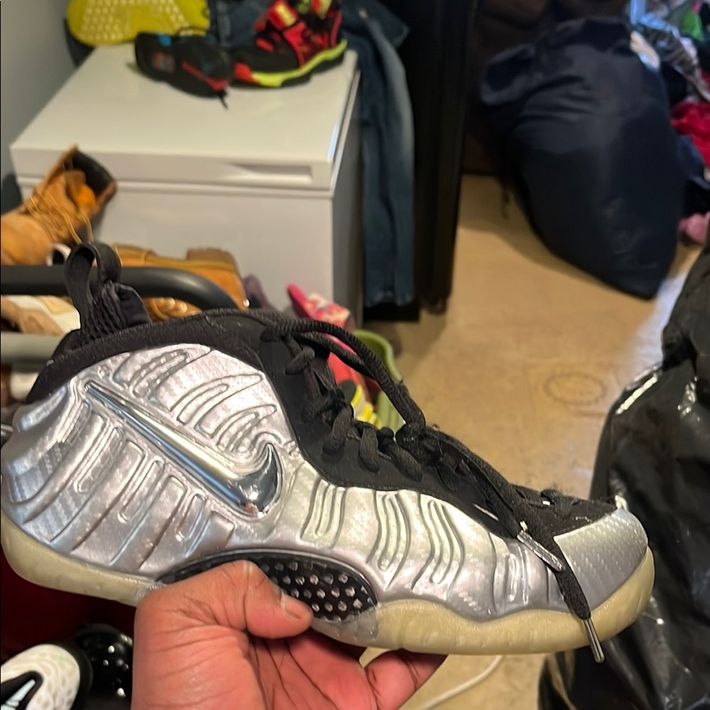 Kids Black and Silver Sneakers